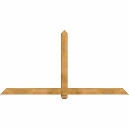 Ekena Millwork Eugene Rough Sawn Timber Gable Bracket, Western Red Cedar, 84"W x 42"H x 4"D x 4"F, 12/12 Pitch GBW084X42X0404EUG00RWR